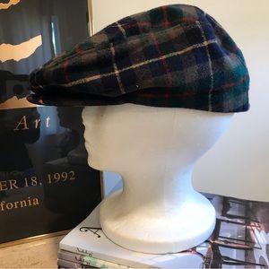 Vintage Pendleton Wool Men’s Plaid Newsboy Hat size L
